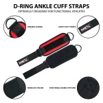 infographics of weightlifting ankle straps with red color