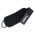 backside of Mex Strength ankle straps for weightlifting in red
