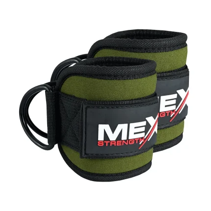 Mex Strength green performance ankle straps for weightlifting