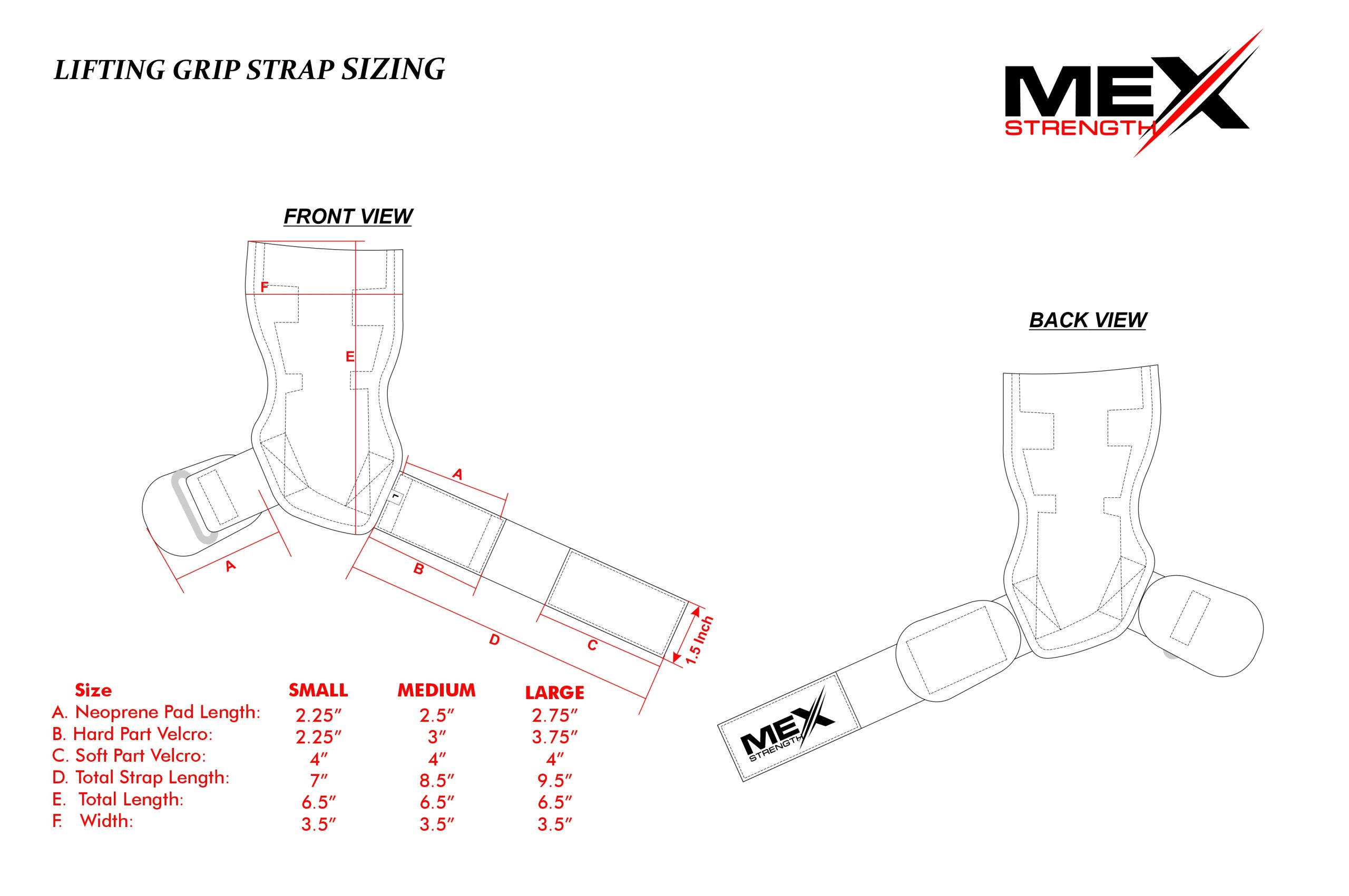 lifting grip pad sizing