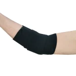 Black compression wraps for weightlifting elbows