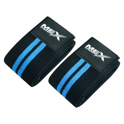 Mex Strength sky blue performance elbow wraps for weightlifting