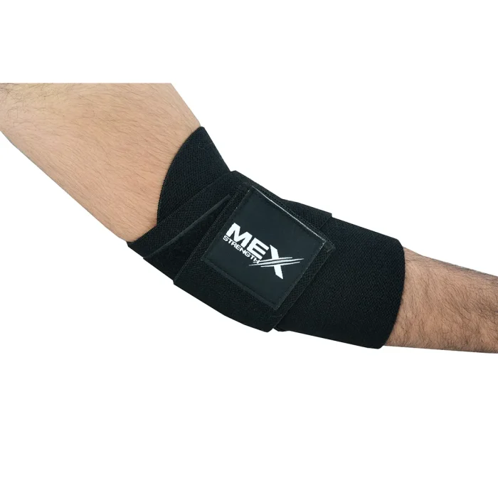 Elbow support wraps for weightlifting in black