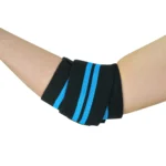 elbow support wraps for weightlifting in sky blue