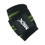 Mex Strength green support wraps for weightlifting elbows
