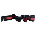 Weightlifting elbow wraps with red color