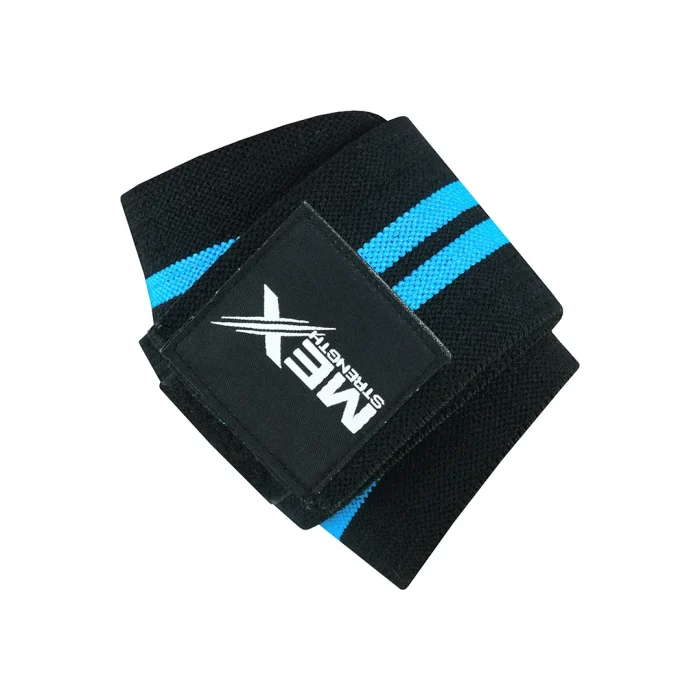 Weightlifting elbow wraps with sky blue color