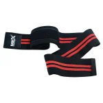 Red weightlifting elbow wraps