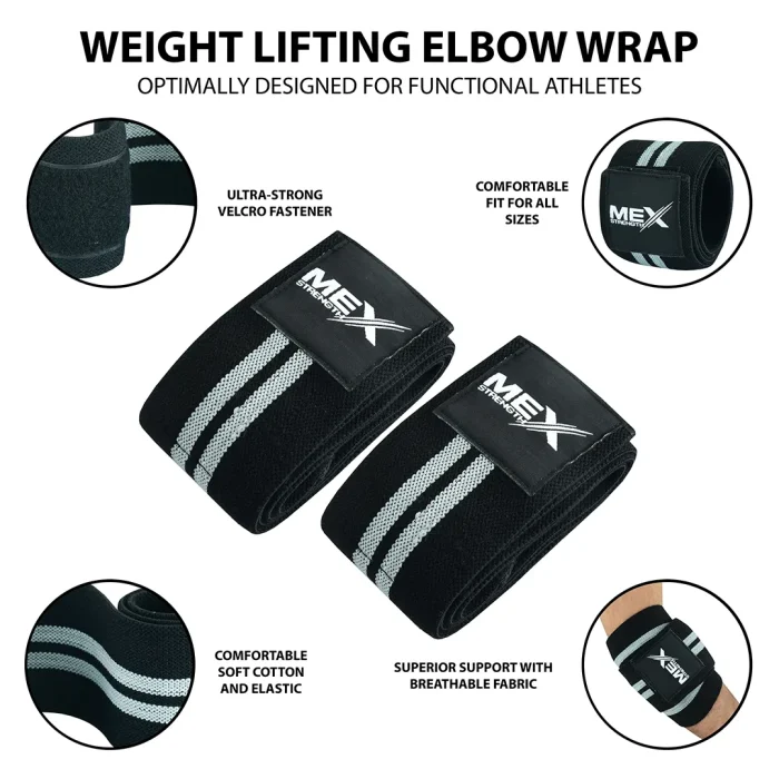 elbow wraps, grey