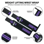 Infographics of weightlifting wrist wraps with purple color