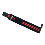 Wrist support wraps for weightlifting in red
