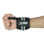 Grey wrist wraps for weightlifting support