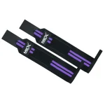 Purple wrist wraps for weightlifting support