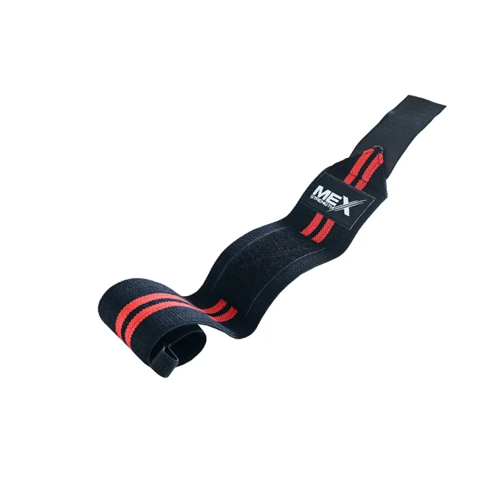 Weightlifting wrist wraps with red color