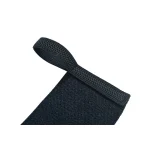 detailed view of black weightlifting wrist wraps