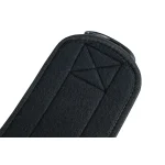 detailed view of black support straps for weightlifting ankles