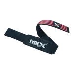 Silicone weightlifting straps in striking red color