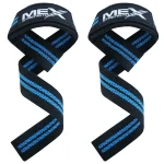 Weightlifting straps with blue design
