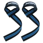 Weightlifting straps in blue color