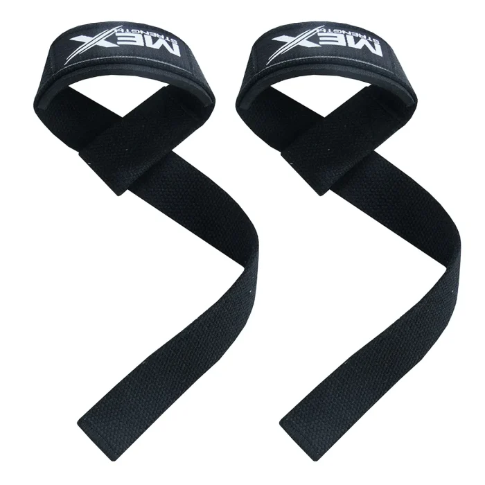 Weightlifting straps with black design