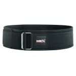 Weightlifting belt in black with nylon material and quick release