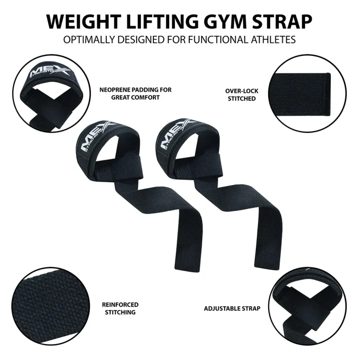 infographics of black weightlifting straps