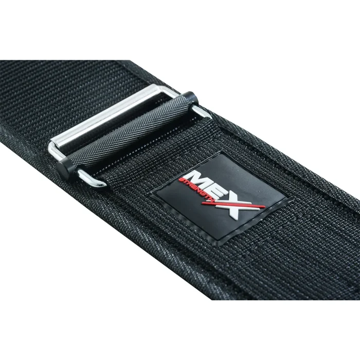 Black weightlifting nylon quick release belt