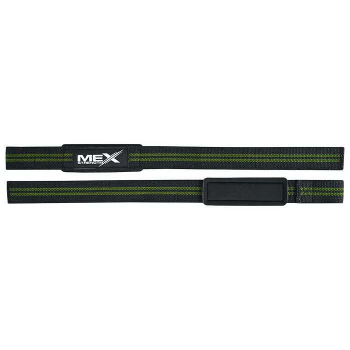 Mex Strength green lifting straps for strength training