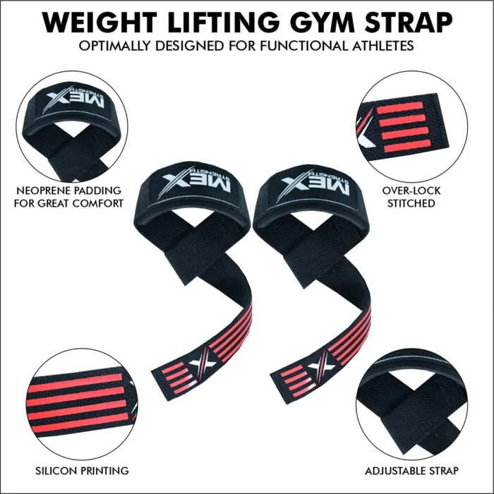 lifting straps, red