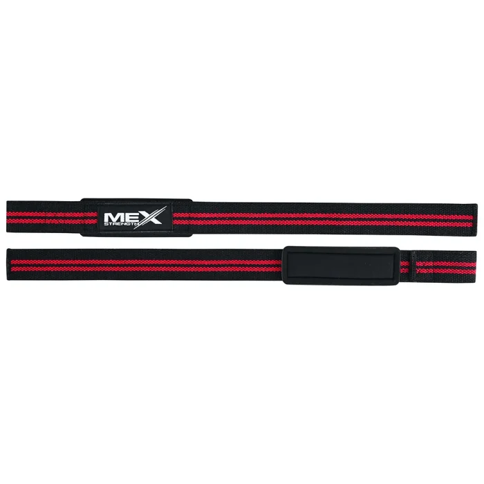 Weightlifting straps with red design