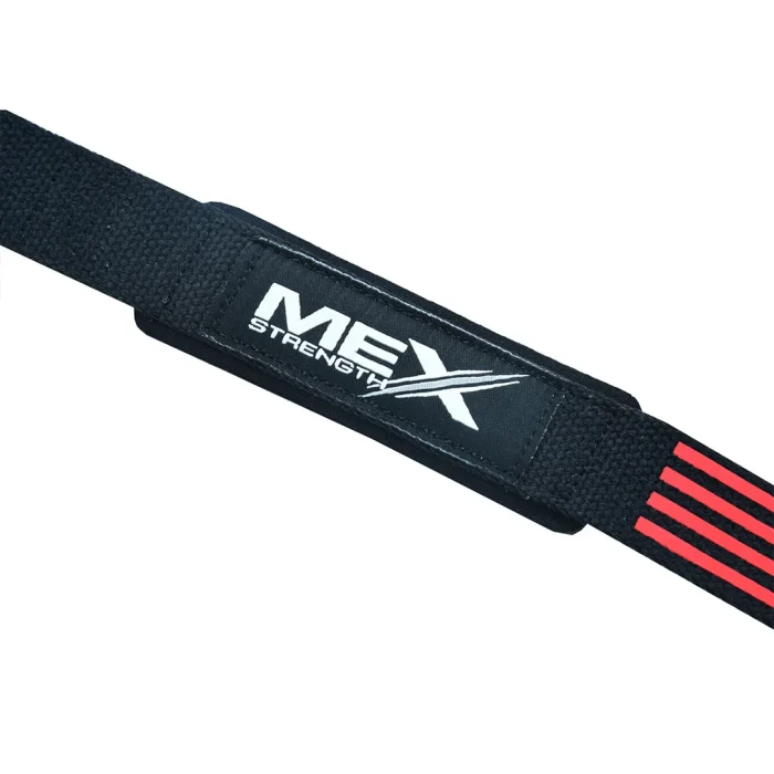 Mex Strength red silicon lifting straps for strength training