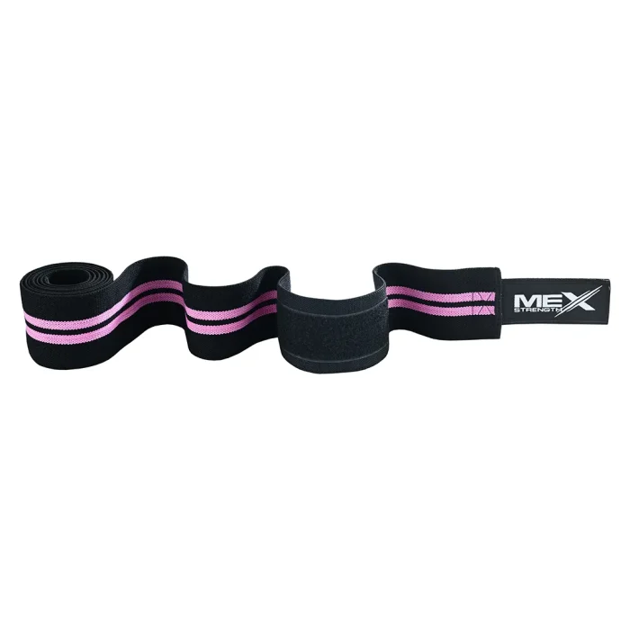 Mex Strength pink support wraps for weightlifting knees