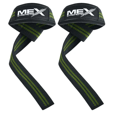 Mex Strength weightlifting straps in green color