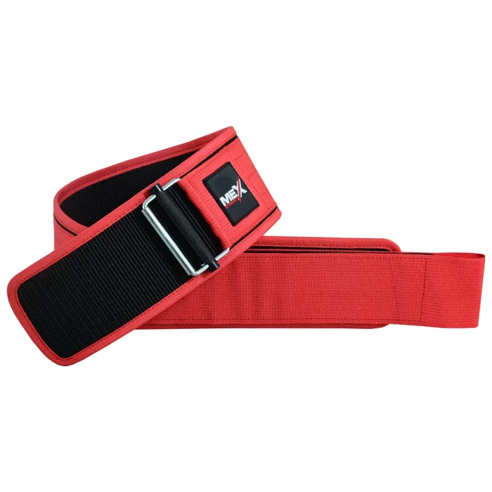 Red weightlifting nylon quick release belt