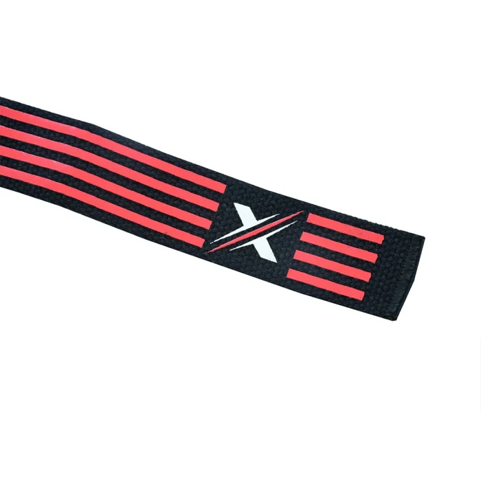 Silicone support straps for weightlifting in red