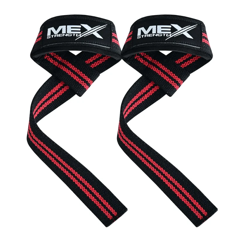 lifting straps, red