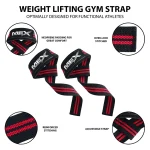 infographics of red weightlifting straps