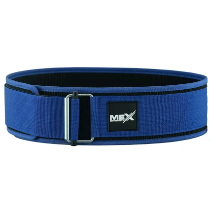 Mex Strength blue weightlifting nylon quick release belt