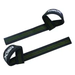 Green gym straps for weightlifting