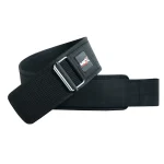 Black nylon quick release belt for weightlifting support