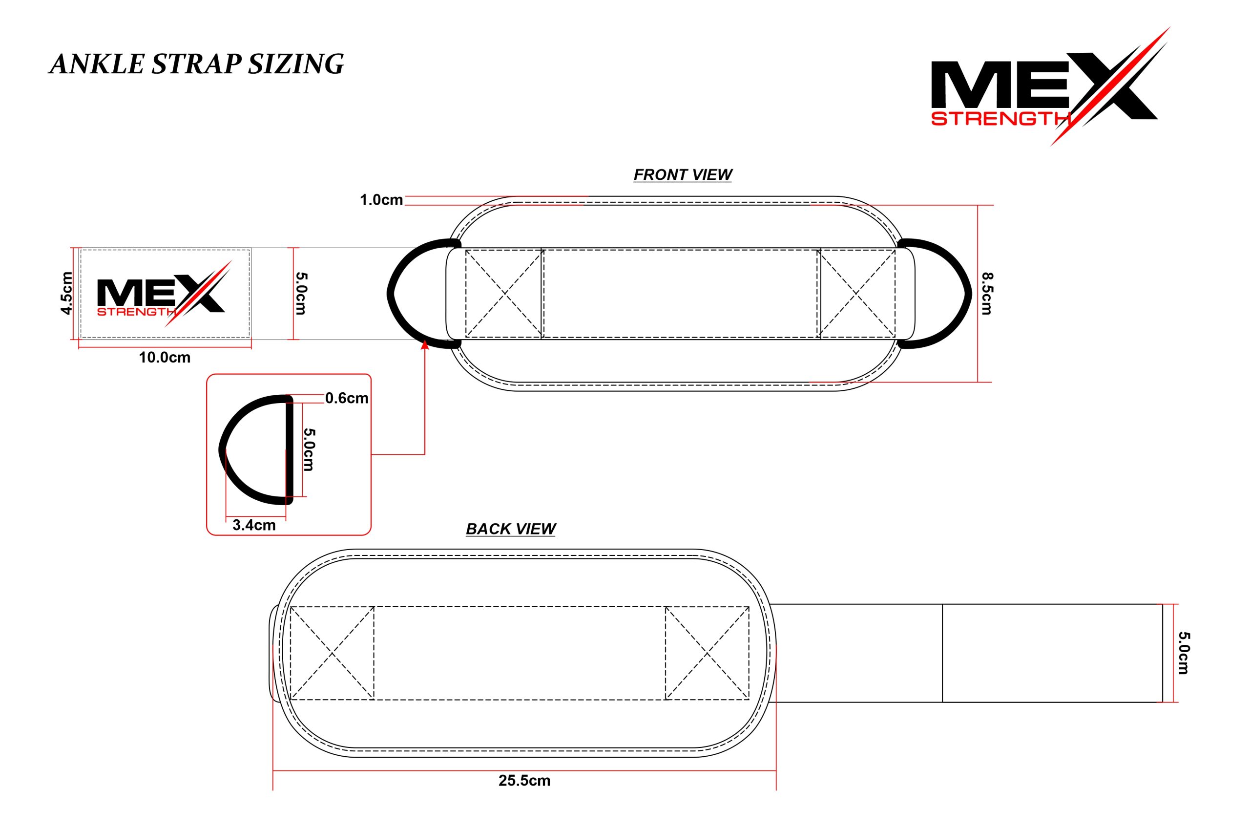 ankle strap sizing