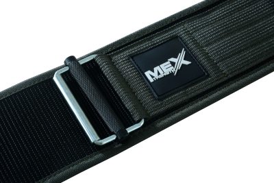 Mex Strength green nylon quick release belt designed for weightlifting