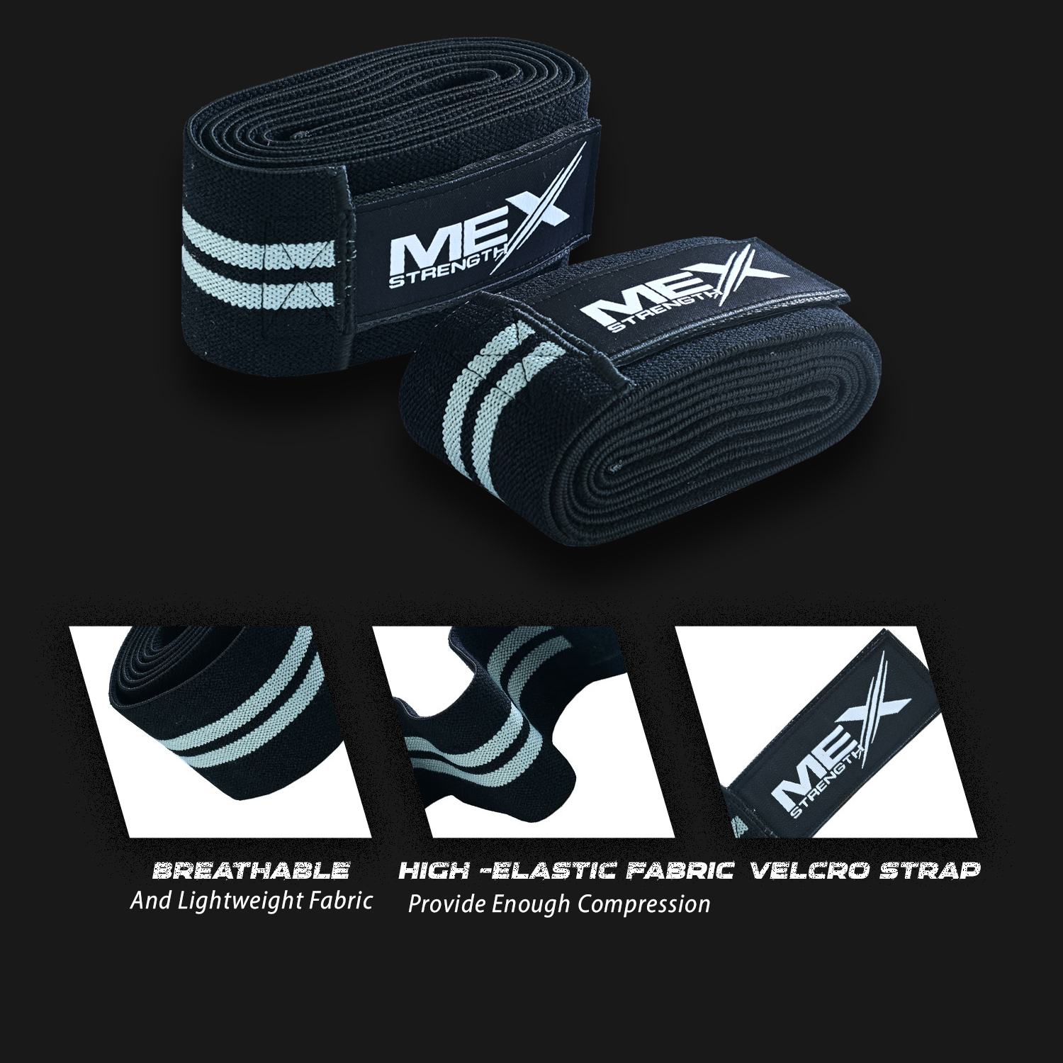 Knee wraps - grey